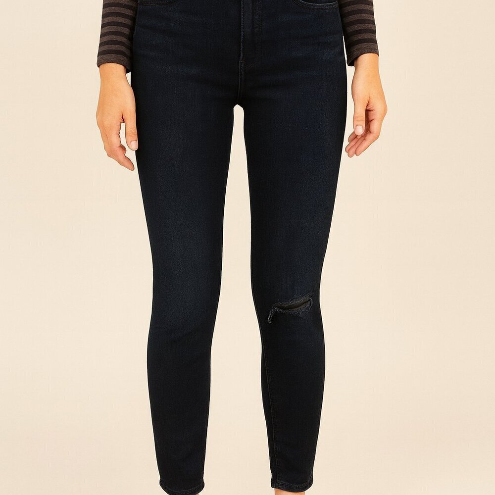 MOTHER Looker Jeans 26 High Rise Skinny Dark Wash Coffee Tea or Me